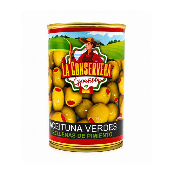 ACEITUNAS VERDES RELLENO PIMIENTO  300 GRS LA CONSERVERA