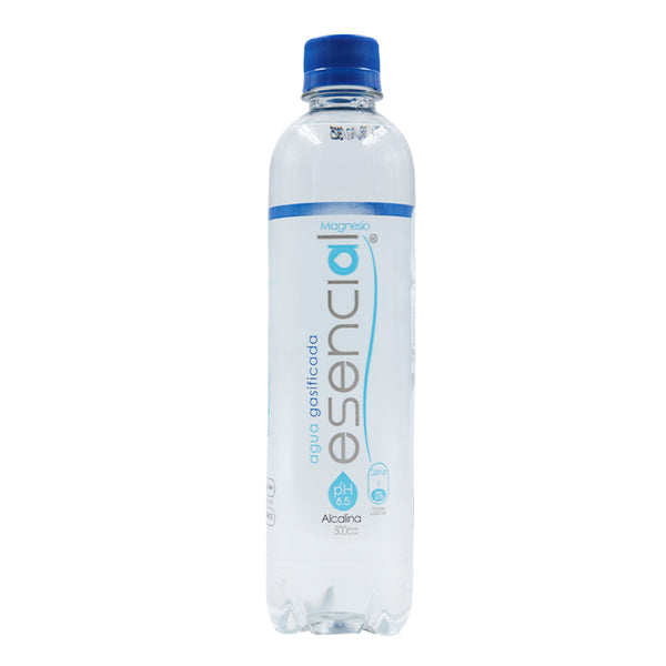 AGUA ALCALINA CON GAS  500 CC ESENCIAL