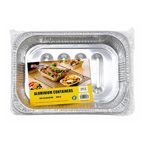 BANDEJAS DE ALUMINIO 46 X 32.5 X 7  3 UNIDADES DP