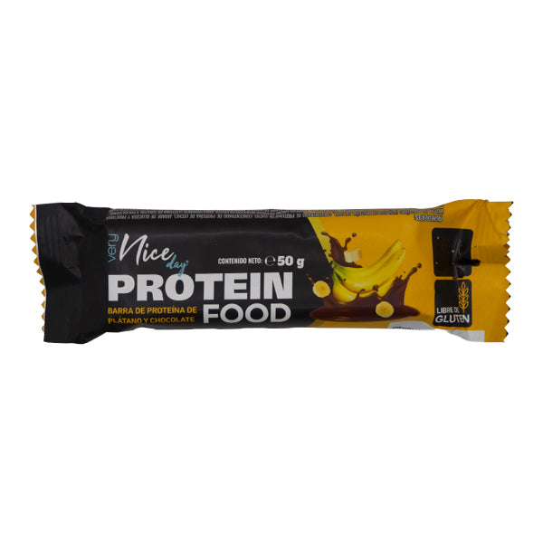 BARRA DE PROTEINA PLATANO Y CHOCOLATE  50 GRS NICE DAY
