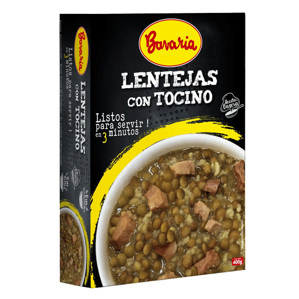 BAVARIA LENTEJAS CON TOCINO  400 GRS BAVARIA