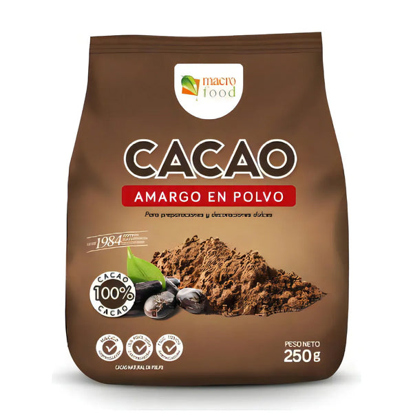 CACAO EN POLVO  250 GRS MACROFOOD