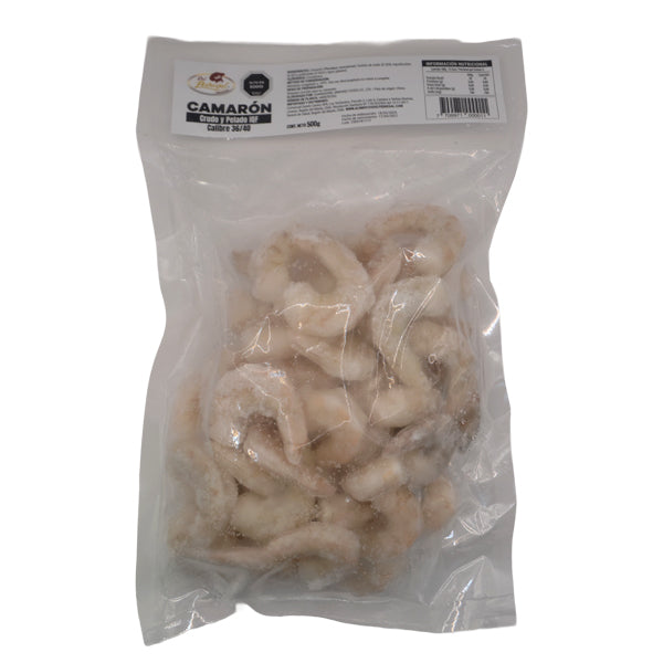 CAMARONES 36/40 CRUDO PELADO  500 GRS DP