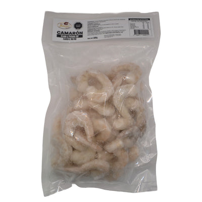 CAMARONES 36/40 CRUDO PELADO  500 GRS DP