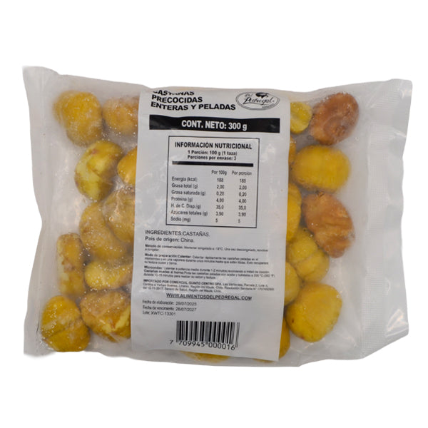CASTANAS PELADAS  300 GRS DP
