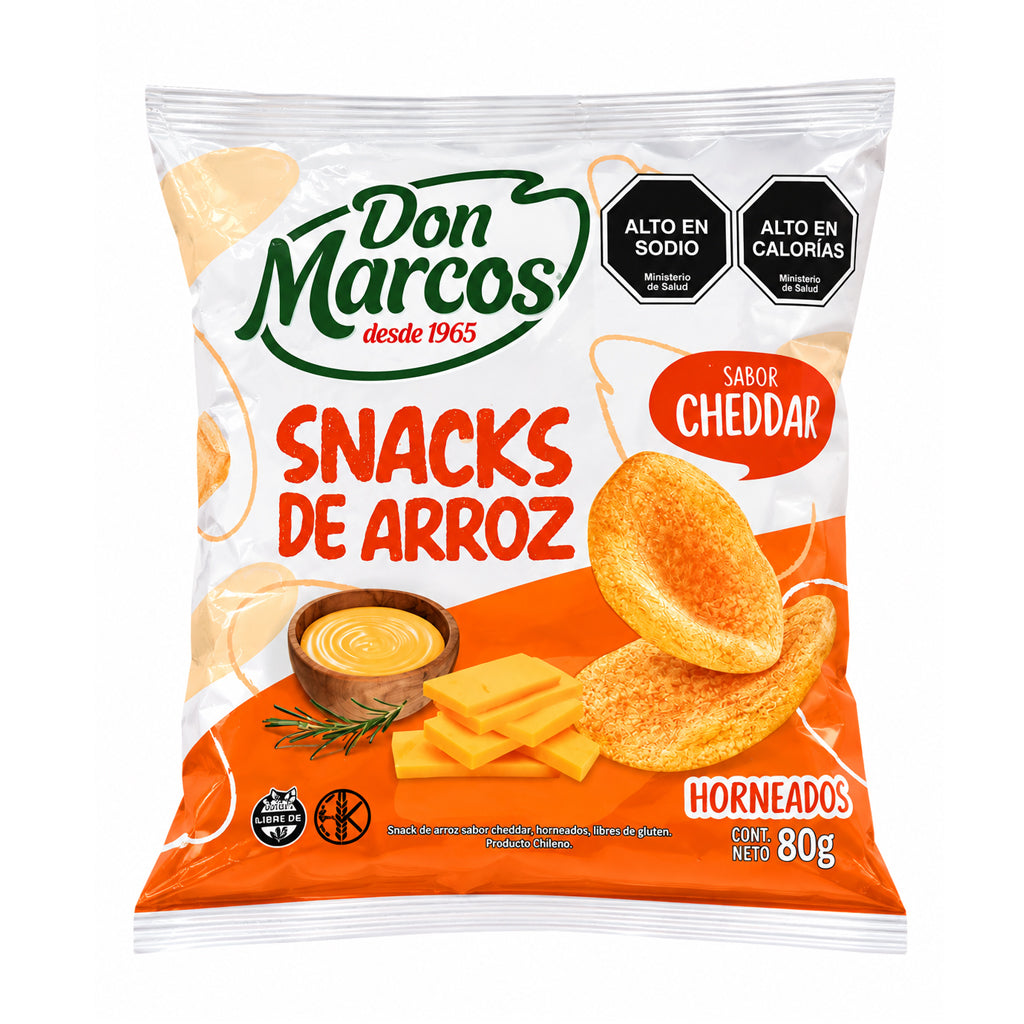 DON MARCOS SNACK DE ARROZ CHEDDAR 80 GRS
