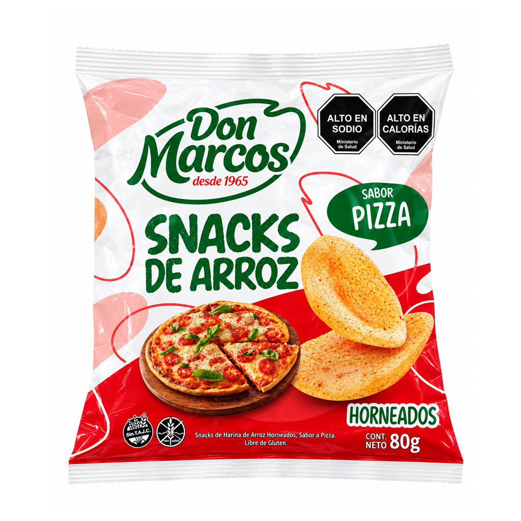 DON MARCOS SNACK DE ARROZ PIZZA 80 GRS