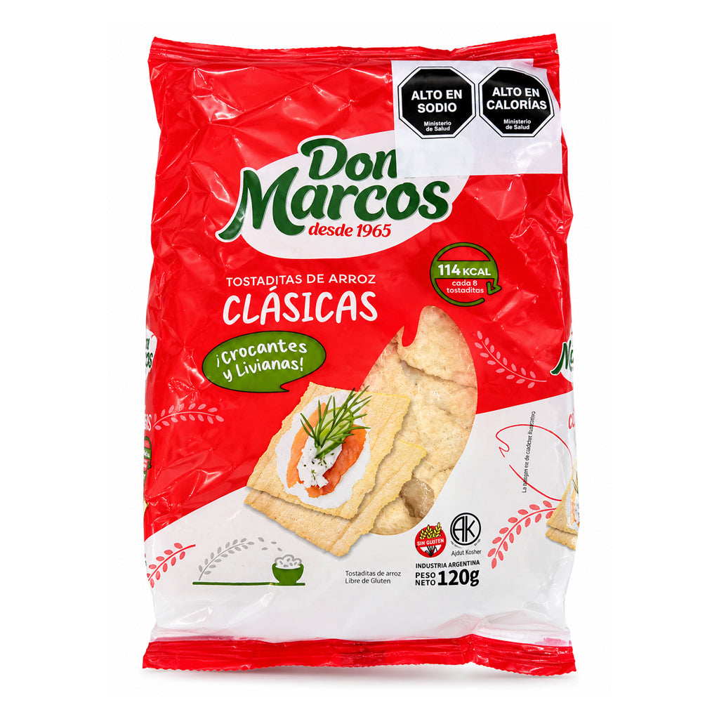 DON MARCOS TOSTADITAS DE ARROZ CLASICAS 120 GRS