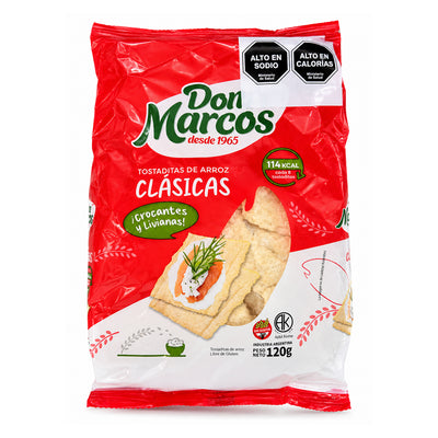 DON MARCOS TOSTADITAS DE ARROZ CLASICAS 120 GRS