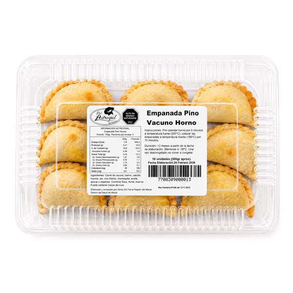 EMPANADAS COCKTAIL PINO VACUNO  10 UN. DP