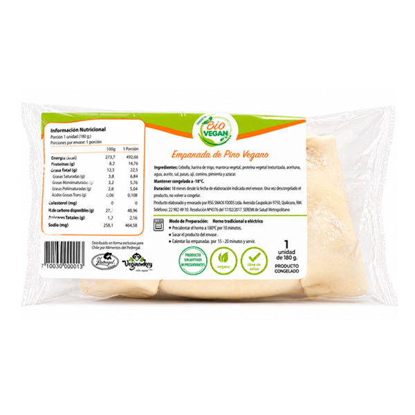 EMPANADAS DE PINO VEGANA  180 GRS BIO VEGAN