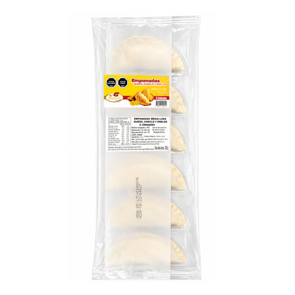 EMPANADAS MEDIALUNA CHOCLO QUESO  6 UN. DP