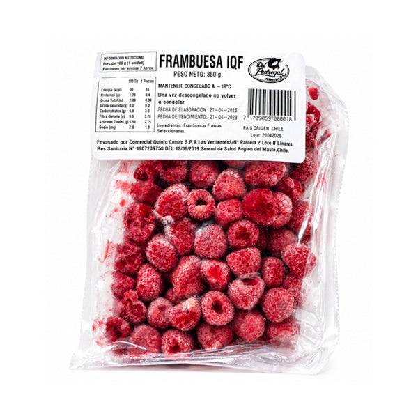 FRAMBUESAS IQF NACIONAL  350 GRS DP