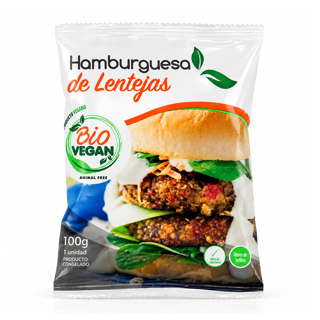 HAMBURGUESA LENTEJAS  100 GRS BIO VEGAN