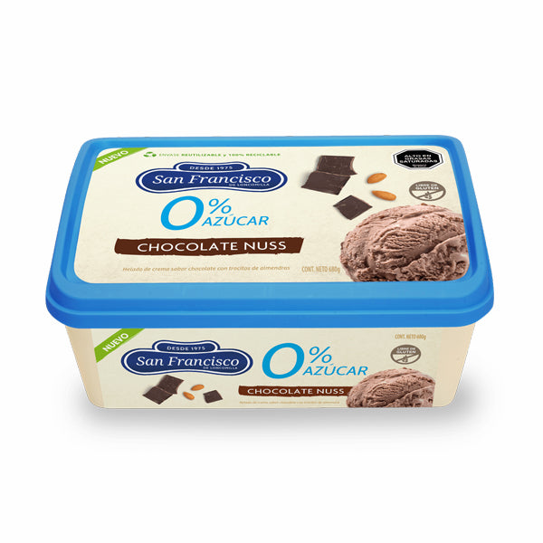 HELADO CHOCOLATE NUSS 0 AZUCAR  1 LITRO SAN FRANCISCO