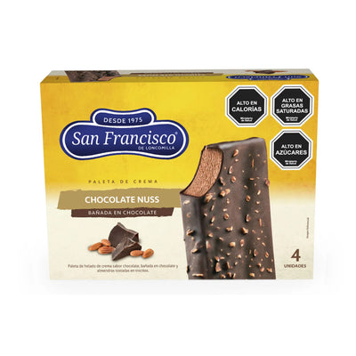 HELADO CHOCOLATE NUSS  4 UN. SAN FRANCISCO