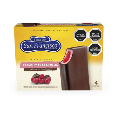 HELADO FRAMBUESA CREMA  4 UN. SAN FRANCISCO