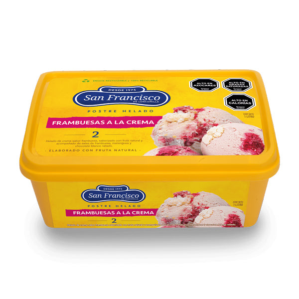 HELADO POSTRE FRAMBUESA  800 ML. SAN FRANCISCO