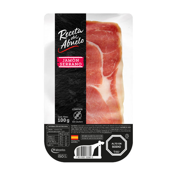 JAMON SERRANO  100 GRS RDA