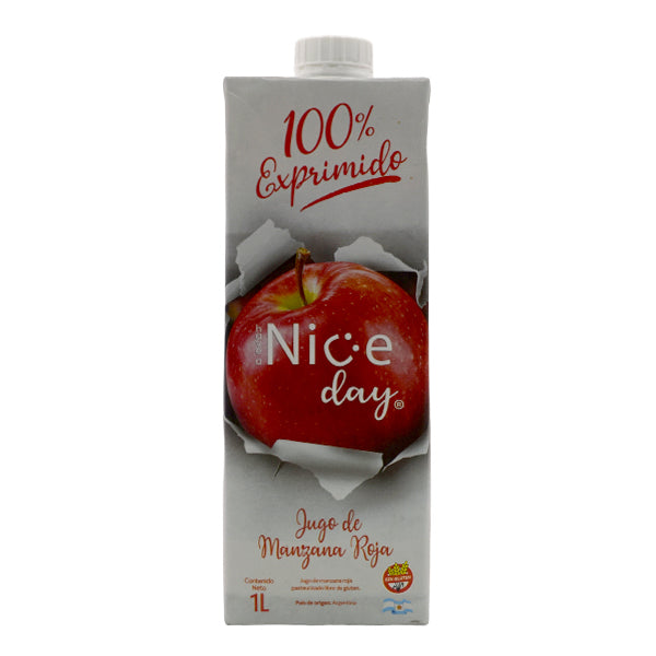 JUGO NATURAL MANZANA ROJA  1 LT NICE DAY