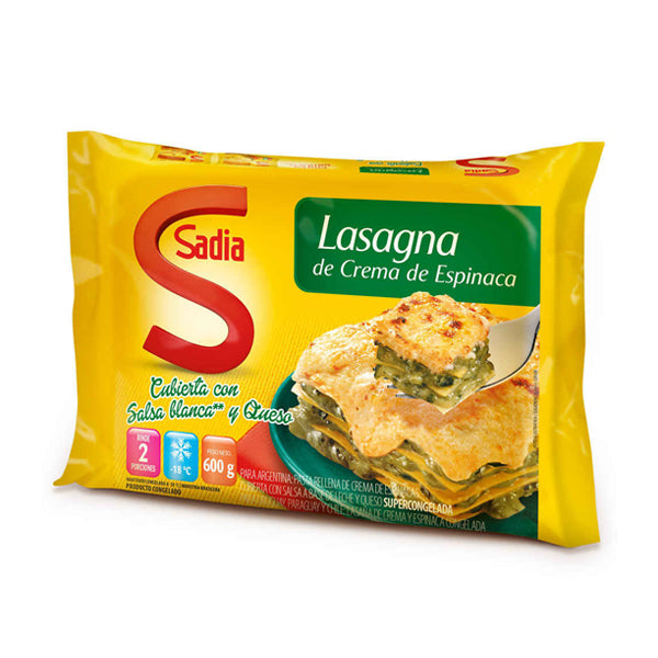 LASANA  CREMA DE ESPINACAS  600 GRS SADIA