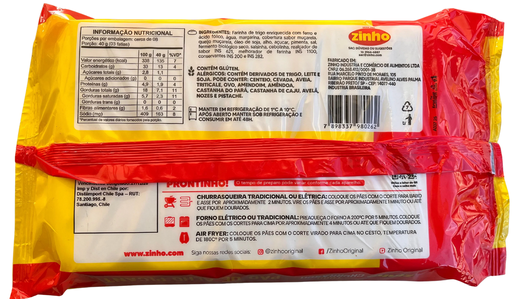 PAN DE AJO PICANTE  300 GRS ZINHO