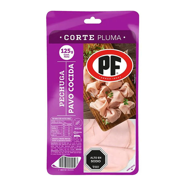 PECHUGA DE PAVO  COCIDA  125 GRS PF