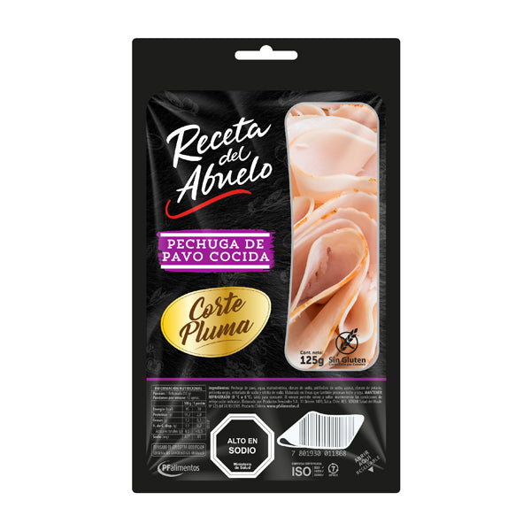 PECHUGA DE PAVO  COCIDA  125 GRS RDA