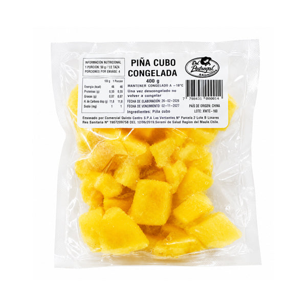 PINA CONGELADA CUBO  400 GRS DP