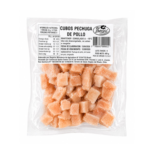 POLLO PECHUGA CUBO  400 GRS DP