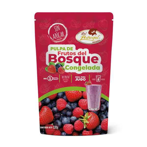 PULPA FRUTOS DEL BOSQUE SIN AZUCAR  330 GRS DP