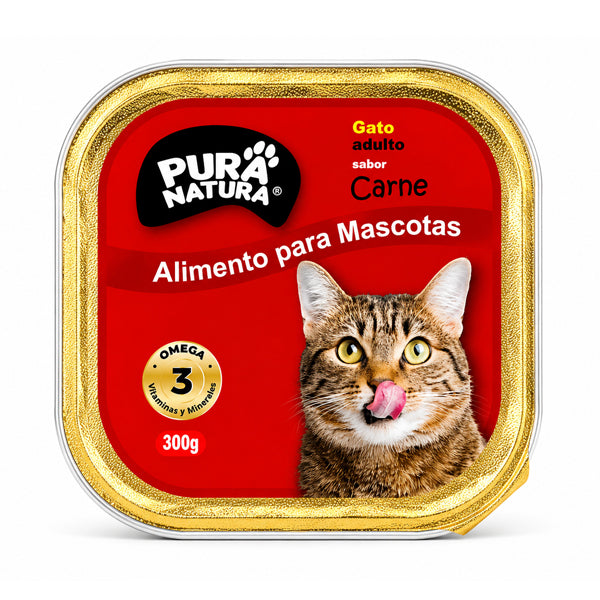PURA NATURA SABOR CARNE PARA GATOS 300 GRS