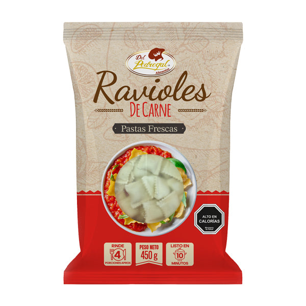 RAVIOLI DE CARNE  450 GRS DP