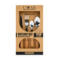SET CUCHILLERIA MADERA / INOX  16 UN. DP
