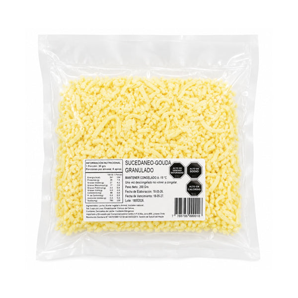 TIPO GOUDA GRANULADO CONGELADO  200 GRS DP