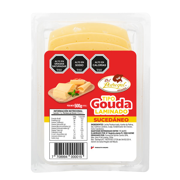 TIPO GOUDA LAMINADO  500 GRS DP