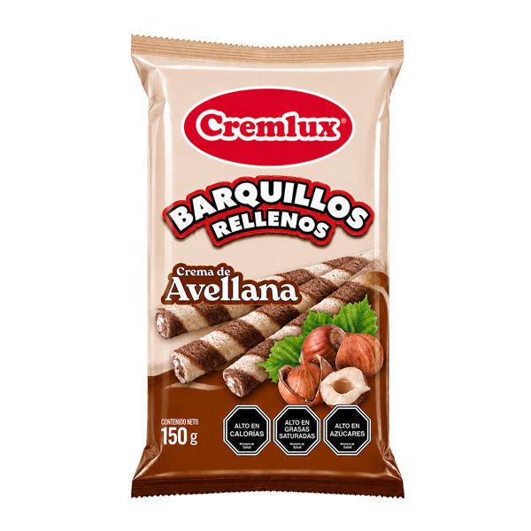 WAFER ROLLS AVELLANAS  150 GRS CREMLUX