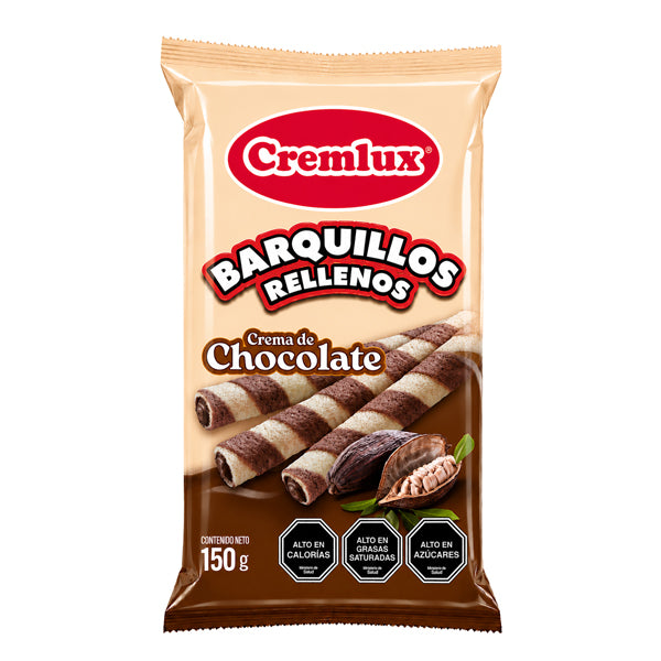 WAFER ROLLS CHOCOLATE  150 GRS CREMLUX